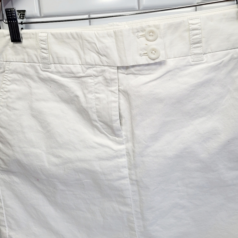 VINEYARD VINES Women’s White Cotton Mini Short Skirt Side and Back Pockets - Picture 2 of 6